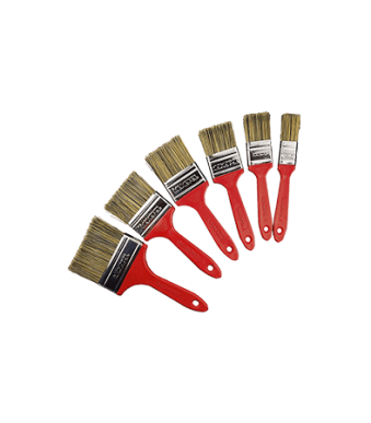 BROCHA MANGO ROJO (CERDA SINTÉTICA PET)